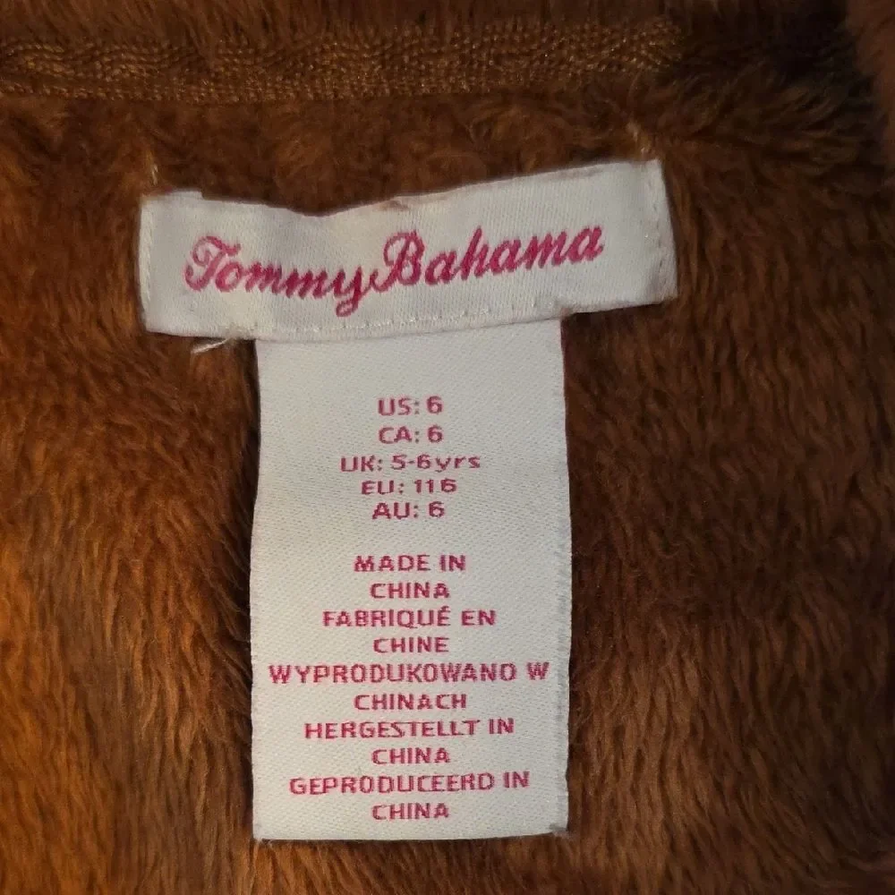 Brown Fleece Zip-Up Jacket with Stand-Up Collar